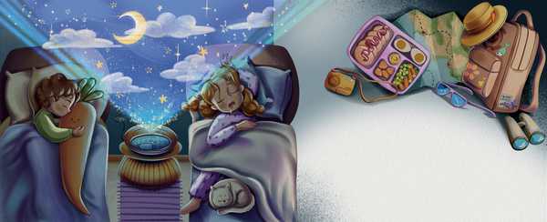 Siblings making up and holding hands